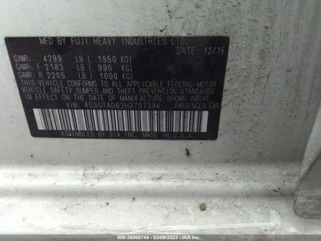 4S3GTAD62H3707394 Subaru Impreza Premium