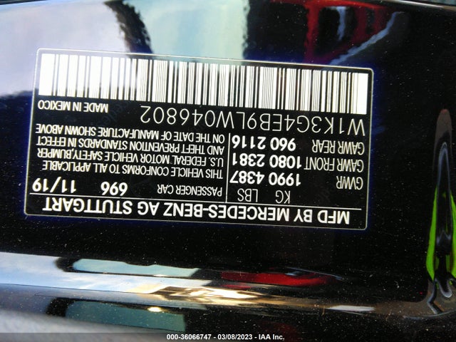 Mercedes-Benz A-class A 220 2020 W1K3G4EB9LW046802 Image 9