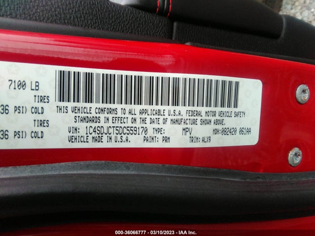 Dodge Durango R/t 2013 1C4SDJCT5DC559170 Image 10