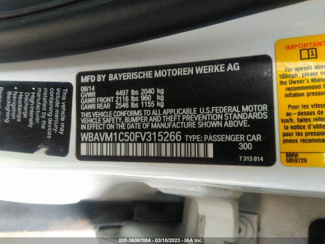 BMW X1 Sdrive28i 2015 WBAVM1C50FV315266 Image 9