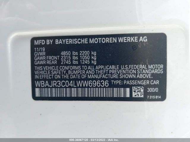 WBAJR3C04LWW69636 BMW 5 Series 530i