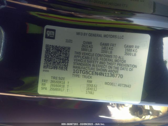 1GTG5CEN4N1136770 GMC Canyon 2wd Elevation