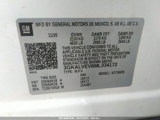 GMC Terrain Slt 2021 3GKALVEV6ML334172 Image 11
