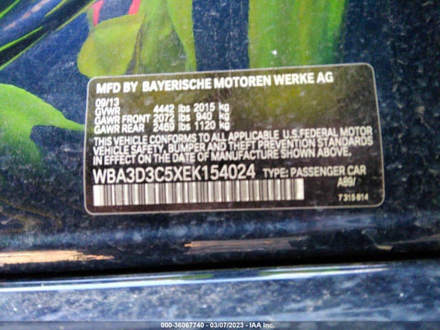BMW 3 Series 328d 2014 WBA3D3C5XEK154024 Image 10