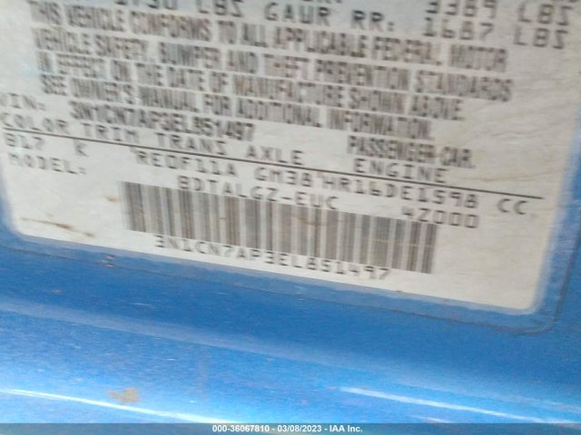 Nissan Versa Sl 2014 3N1CN7AP3EL851497 Image 9