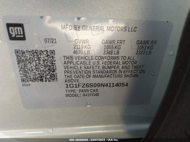 Chevrolet Bolt Euv Premier 2022 1G1FZ6S09N4114054 Image 9