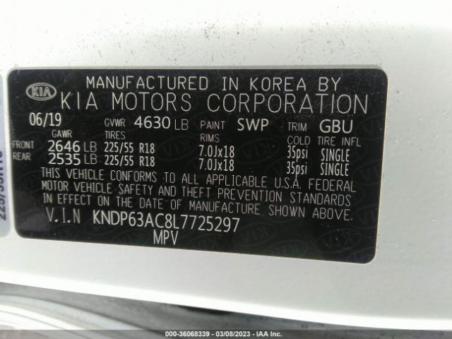 KNDP63AC8L7725297 KIA SPORTAGE S