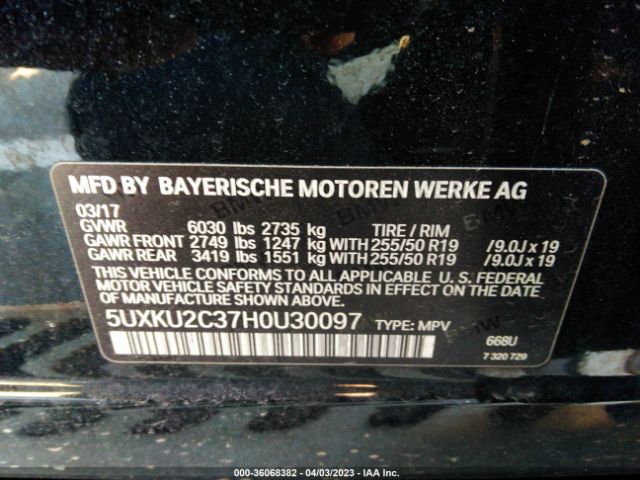 5UXKU2C37H0U30097 BMW X6 Xdrive35i