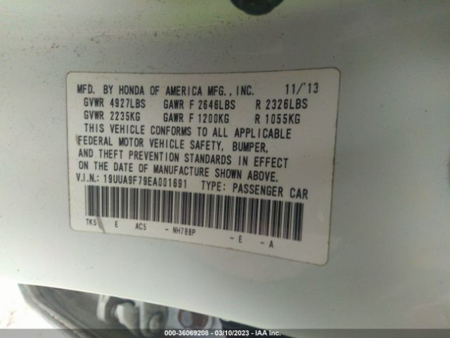 19UUA9F79EA001691 Acura Tl Advance