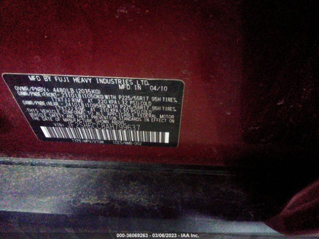 JF2SH6CC8AH799637 Subaru Forester 2.5x Premium