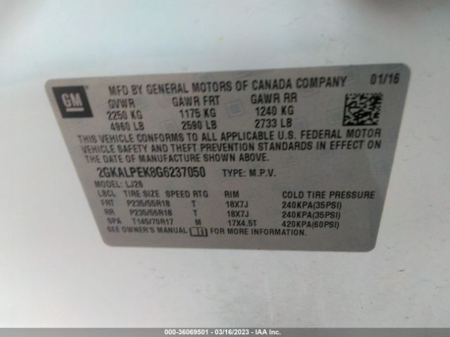 2GKALPEK8G6237050 GMC Terrain Slt