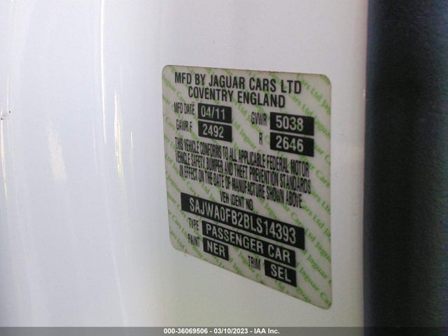 Jaguar XF 2011 SAJWA0FB2BLS14393 Image 10
