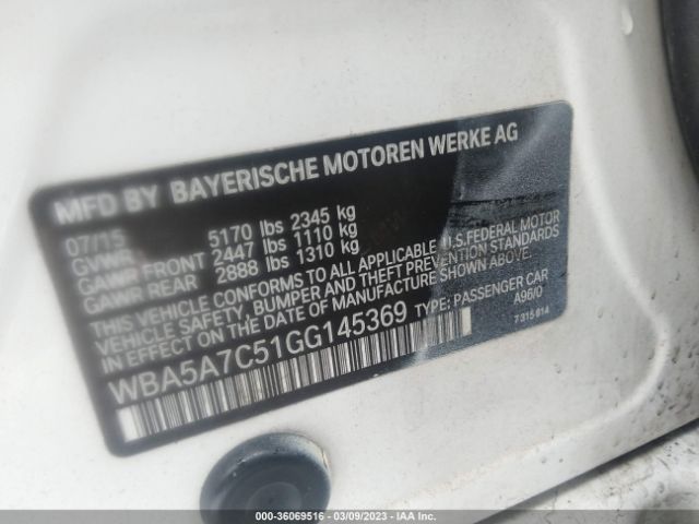WBA5A7C51GG145369 BMW 5 Series 528i Xdrive