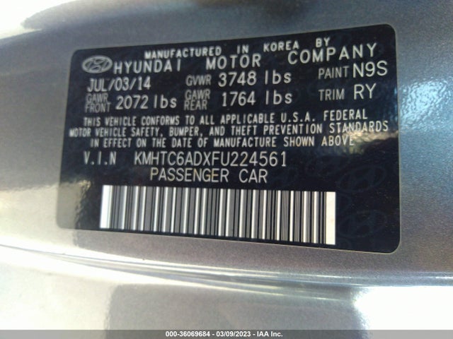 Hyundai Veloster 2015 KMHTC6ADXFU224561 Image 11
