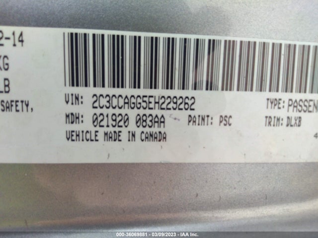 Chrysler 300 2014 2C3CCAGG5EH229262 Image 9