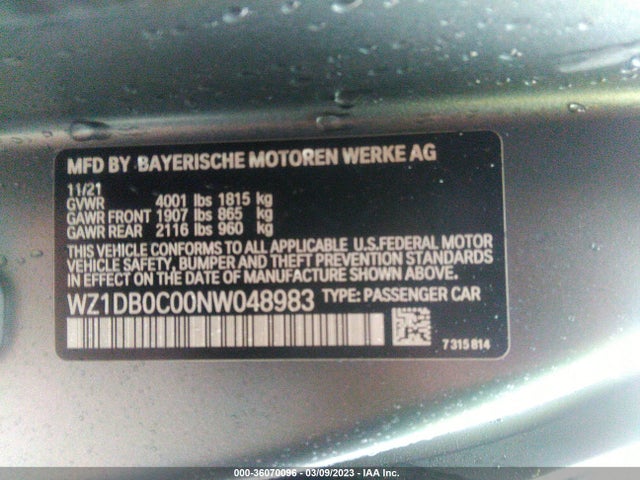 2022 Toyota Supra, VIN: WZ1DB0C00NW048983