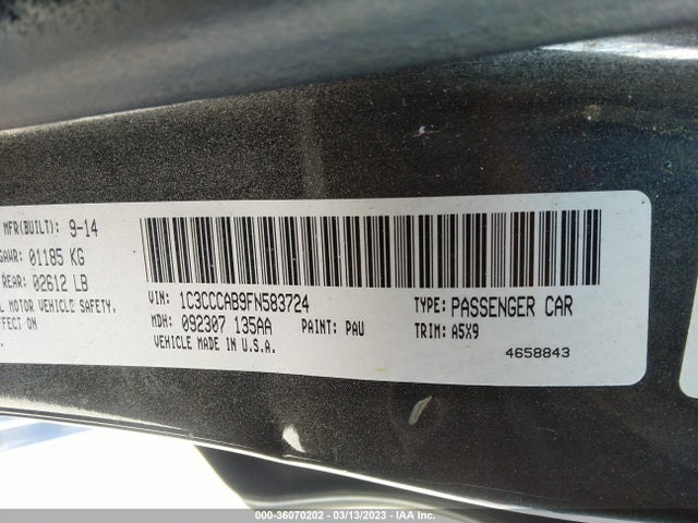 Chrysler 200 Limited 2015 1C3CCCAB9FN583724 Image 9