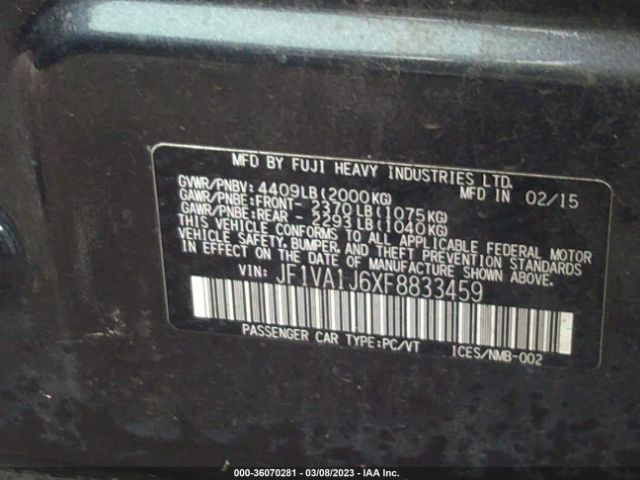JF1VA1J6XF8833459 Subaru Wrx Limited