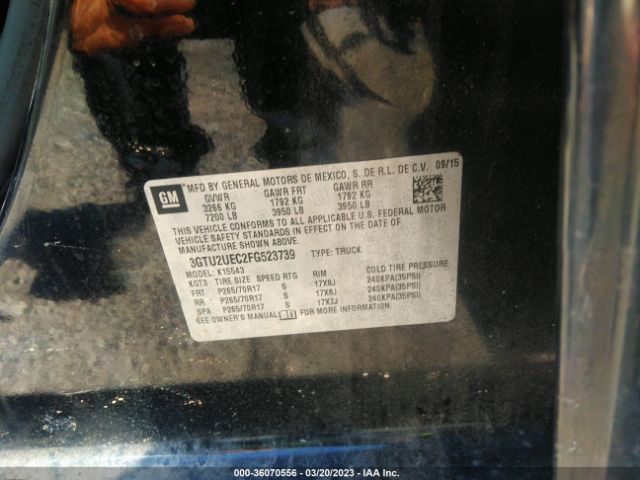 3GTU2UEC2FG523739 GMC Sierra 1500 Sle