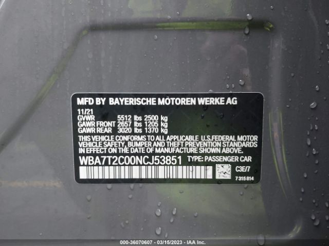 WBA7T2C00NCJ53851 BMW 7 Series 740i