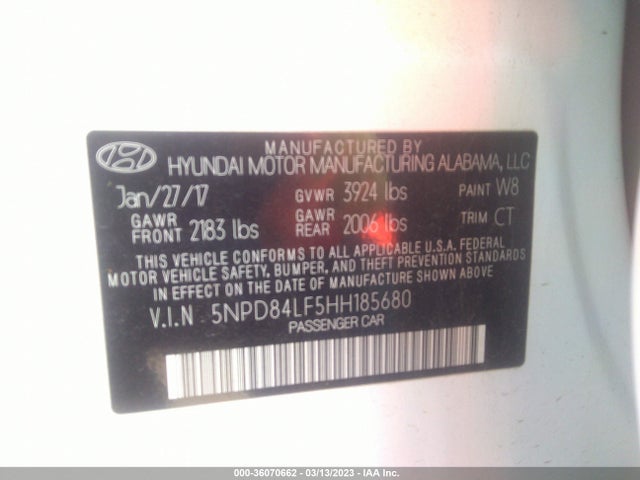 Hyundai Elantra Value Edition 2017 5NPD84LF5HH185680 Image 10