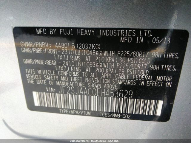 JF2SJAAC0EH453629 Subaru Forester 2.5i