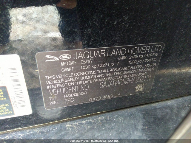 SAJAR4BN4HA952131 Jaguar Xe 20d
