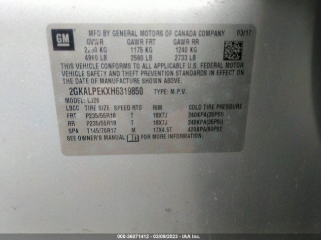 2GKALPEKXH6319850 GMC Terrain Slt