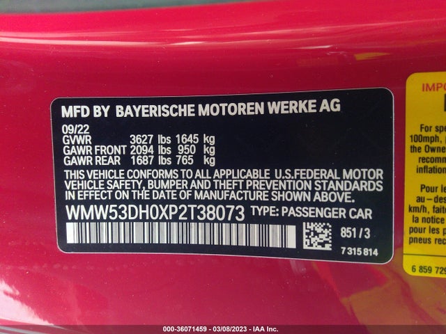 2023 Mini Hardtop, VIN: WMW53DH0XP2T38073