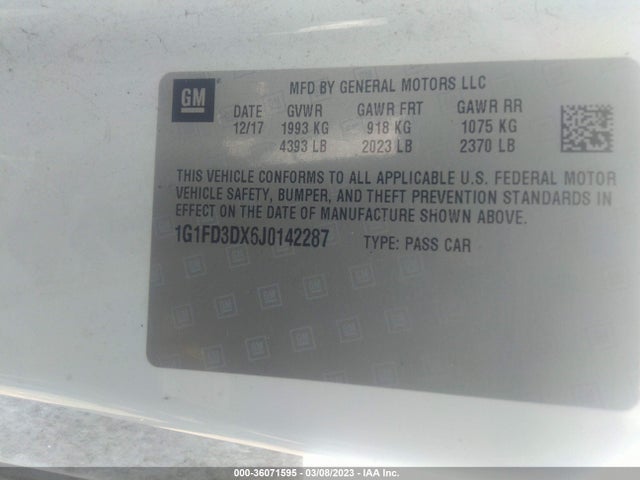 Chevrolet Camaro 2lt 2018 1G1FD3DX6J0142287 Image 11