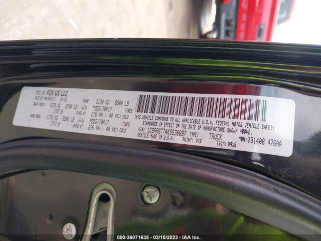 RAM 1500 Classic Slt 2019 1C6RR6TT4KS538687 Image 11