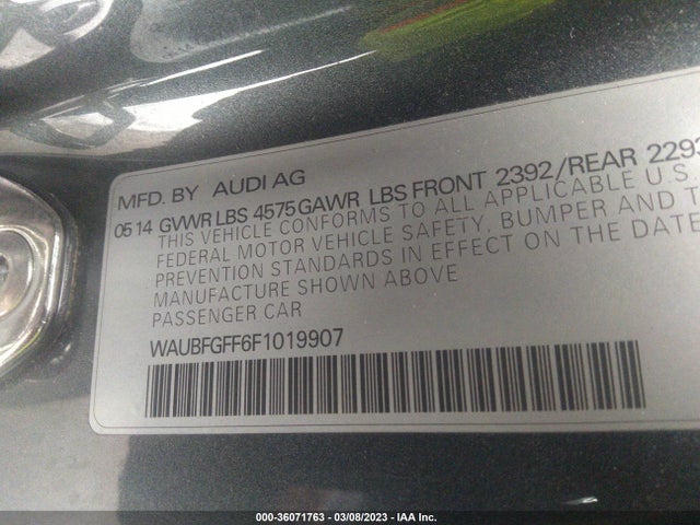WAUBFGFF6F1019907 Audi S3/a3 2.0t Premium