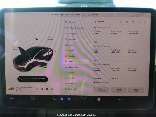 5YJ3E1EA8NF124807 Tesla MODEL 3