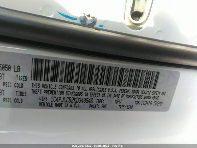 1C4PJLCB2KD340546 Jeep Cherokee Latitude