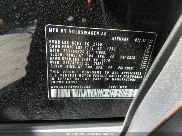 2022 Volkswagen ID.4, VIN: WVGUNPE24NP057463