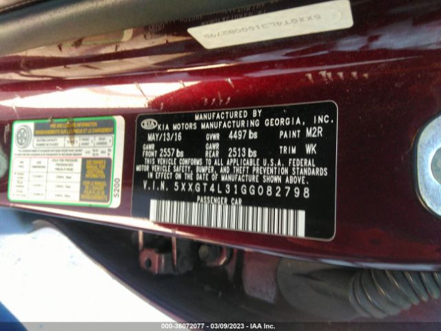 5XXGT4L31GG082798 KIA Optima Lx