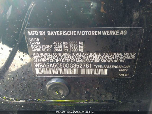 WBA5A5C50GG352761 BMW 5 Series 528i