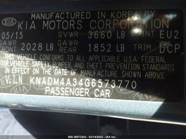 KNADM4A34G6573770 KIA RIO LX