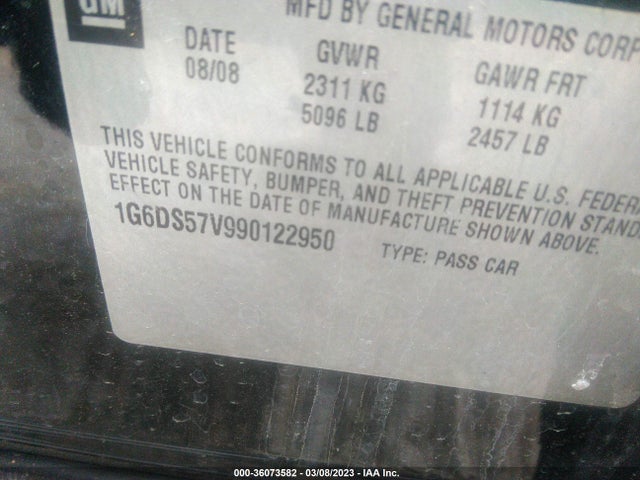 1G6DS57V990122950 Cadillac Cts Awd W/1sb