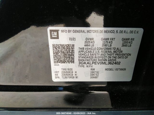 3GKALPEV0ML362402 GMC Terrain Slt