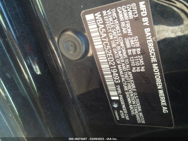 WBA5A7C52ED219493 BMW 5 Series 528i Xdrive