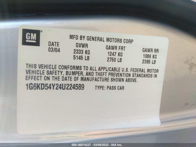 Cadillac Deville 2004 1G6KD54Y24U224589 Image 10