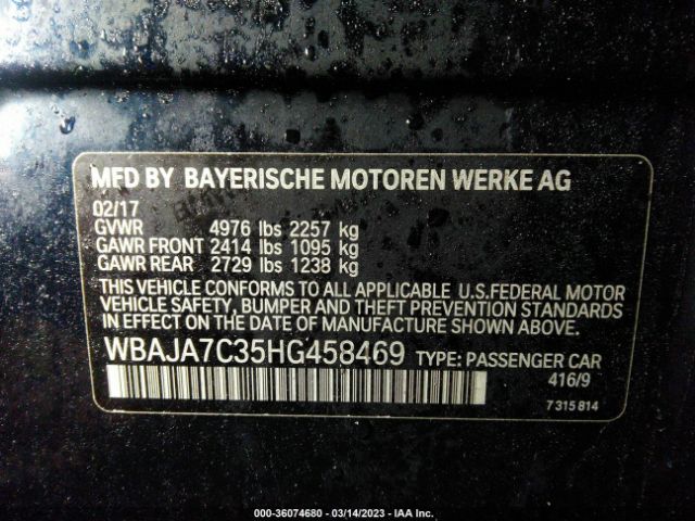 WBAJA7C35HG458469 BMW 5 Series 530i Xdrive