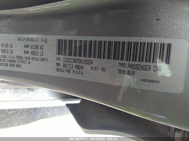 Chrysler 200 Limited Platinum 2016 1C3CCCAB7GN195554 Image 9
