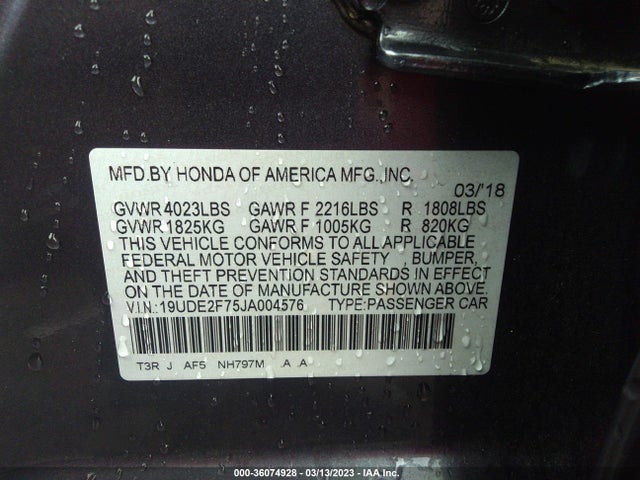 Acura Ilx W 2018 19UDE2F75JA004576 Image 9