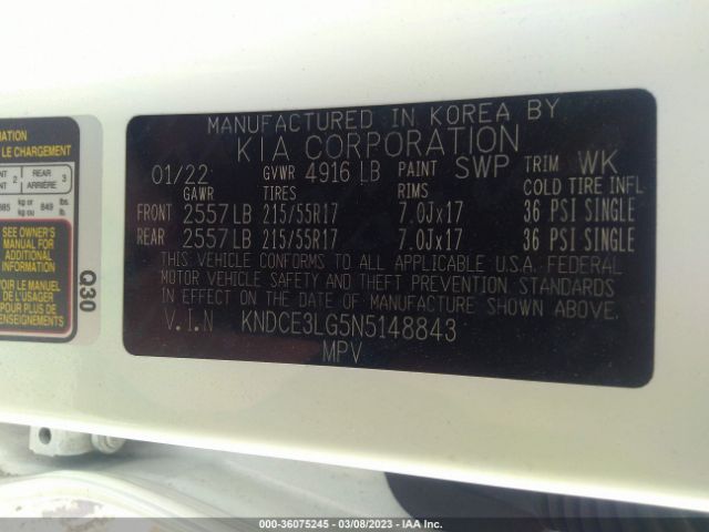 KNDCE3LG5N5148843 KIA Niro Ev Ex Premium