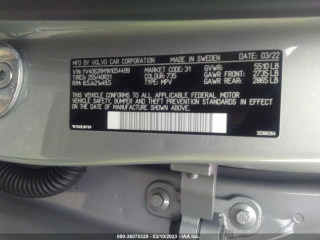 YV4062RM1N1054499 Volvo Xc60 R-design