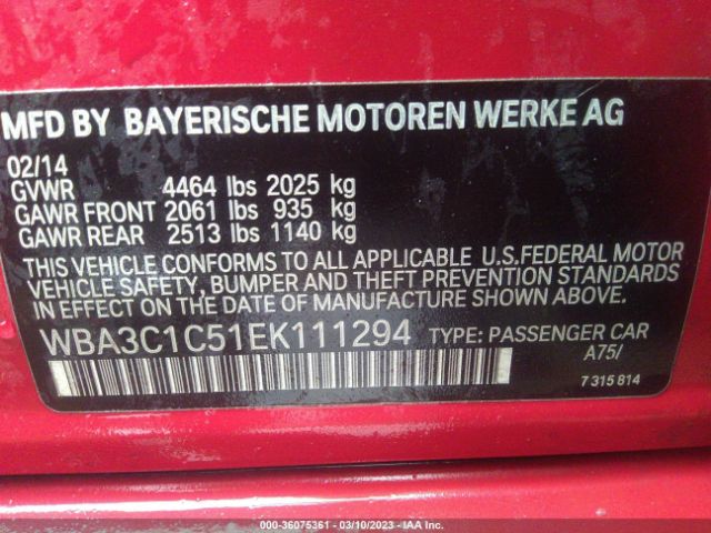 WBA3C1C51EK111294 BMW 3 Series 328i