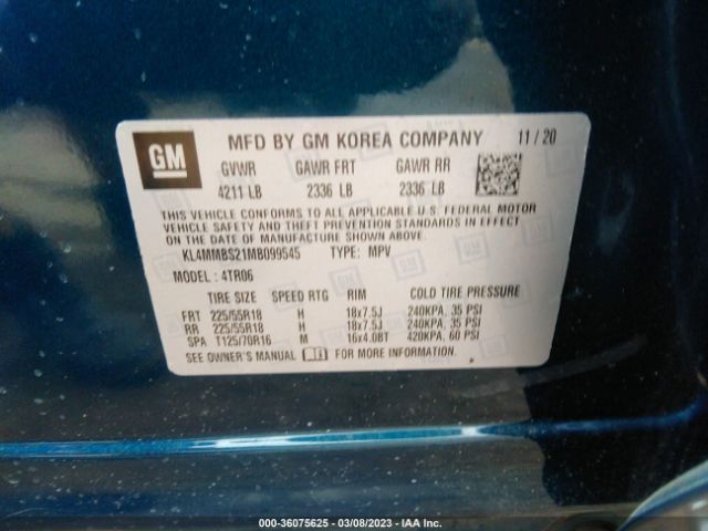 KL4MMBS21MB099545 Buick Encore Gx Preferred