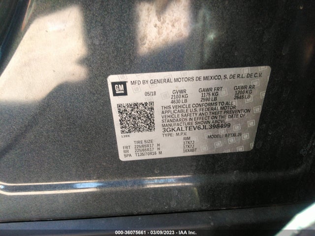 GMC Terrain Sle 2018 3GKALTEV6JL398499 Image 10